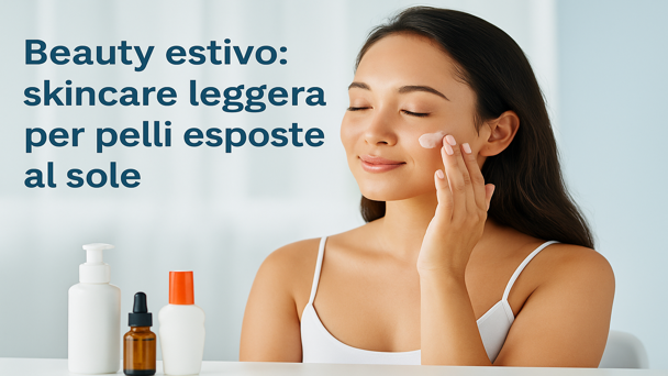 Immagine relativa al post intitolato Beauty estivo: skincare leggera per pelli esposte al sole 