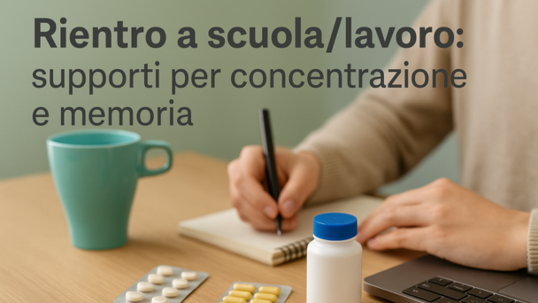 Immagine relativa al post intitolato Rientro a scuola/lavoro: supporti per concentrazione e memoria 