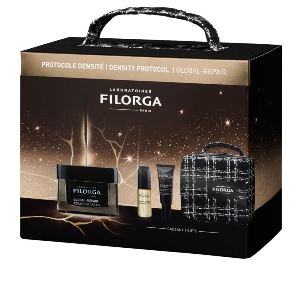 FILORGA XMAS COFFRET GLOBAL REPAIR 2025 1 GLOBAL REPAIR ADVANCED CREAM 50 ML + 1 GLOBAL REPAIR ADVANCED ELIXIR 5 ML + 1 GLOBAL REPAIR EYES & LIPS 4 ML - Farmadott.it
