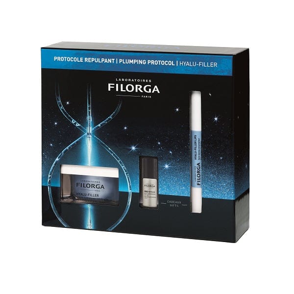 FILORGA XMAS COFFRET HYALU FILLER 2025 1 HYALU FILLER CREMA 50 ML + 1 NCED REVITALIZE SERUM 5 ML + 1 HYALU FILLER LIPS 4 ML - Farmadott.it
