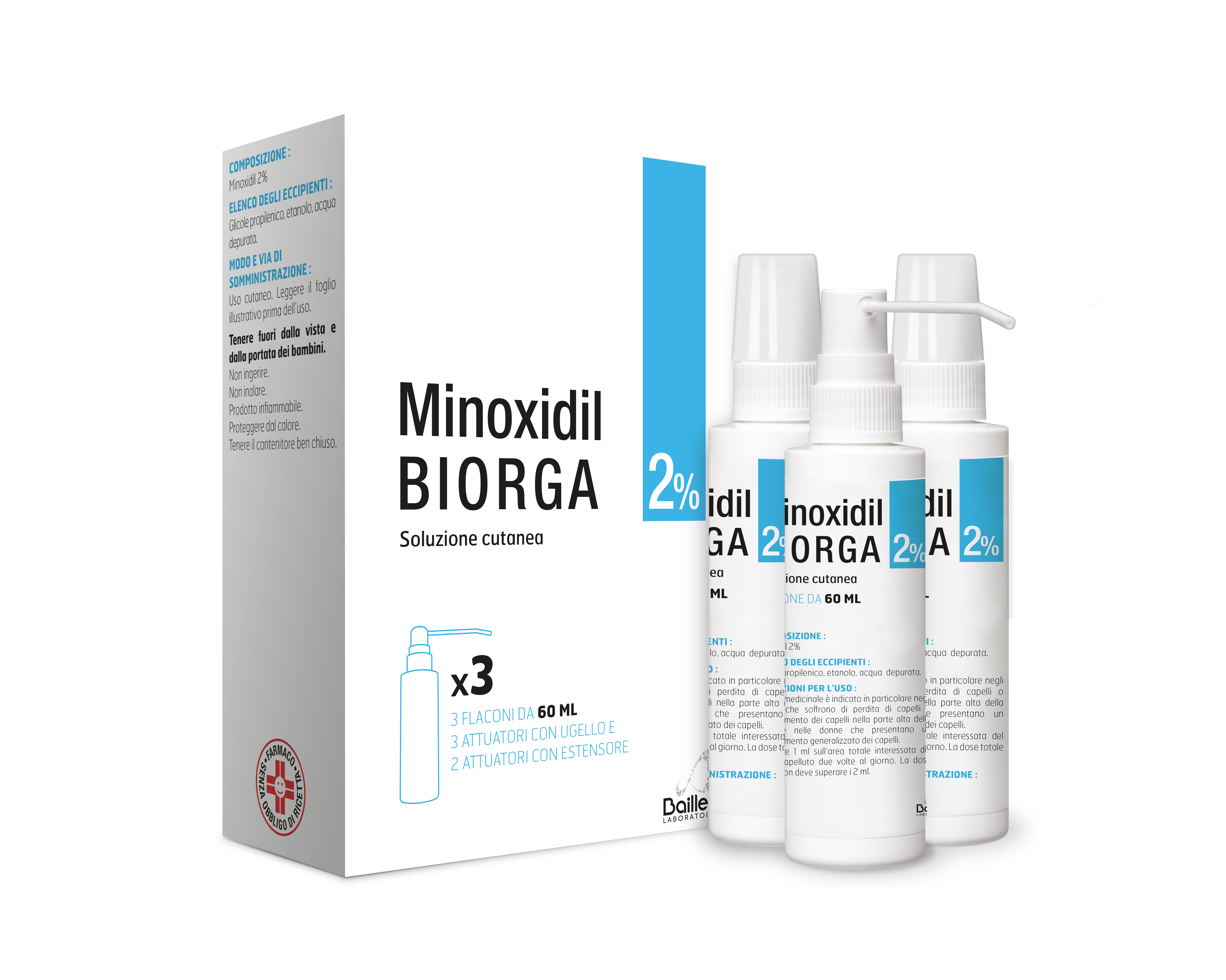 MINOXIDIL BIORGA*SOL CUT 3FL2% - Farmadott.it