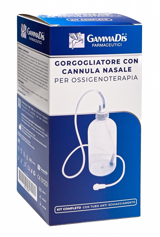 GORGOGLIATORE PER OSSIGENOTERAPIA CON OCCHIALE + CANNULA NASALE GAMMADIS - Farmadott.it