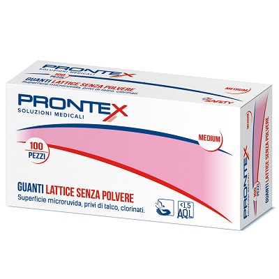 PRONTEX GUANTO IN LATTICE SENZA POLVERE GRANDE 100 PEZZI - Farmadott.it