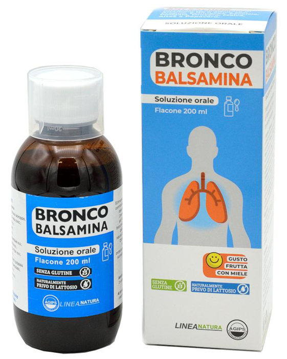 BRONCOBALSAMINA SOLUZIONE ORALE 200 ML GUSTO FRUTTA CON MIELE - Farmadott.it