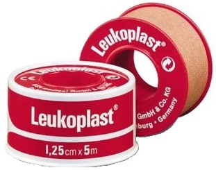 CEROTTO CHIRURGICO PER FISSAGGIO MEDICAZIONI IN ROCCHETTO LEUKOPLAST SUPPORTO VISCOSA COLOR PELLE MASSA ADESIVA CAUCCIU' OSSIDO DI ZINCO 1,25X500CM MUTUABILE - Farmadott.it