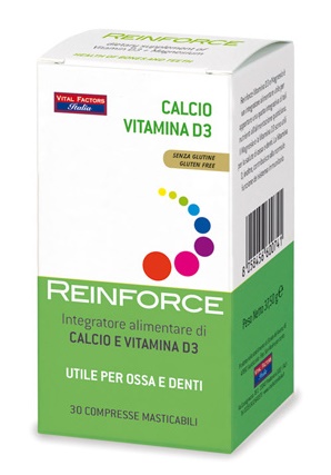 REINFORCE CALCIO + VITAMINA D3 30 COMPRESSE MASTICABILI - Farmadott.it