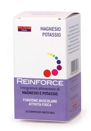 REINFORCE MAGNESIO + POTASSIO 30 COMPRESSE MASTICABILI - Farmadott.it