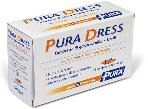 GARZA IDROFILA PURA DRESS 18X40CM 12 PEZZI - Farmadott.it