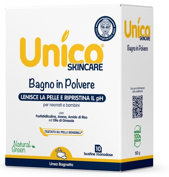 UNICO BAGNO NEONATI BAMBINI 10 BUSTINE 15 G - Farmadott.it