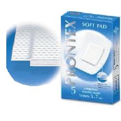 GARZA PRONTEX SOFT PAD COMPRESSA 5X7 CM 5 PEZZI - Farmadott.it
