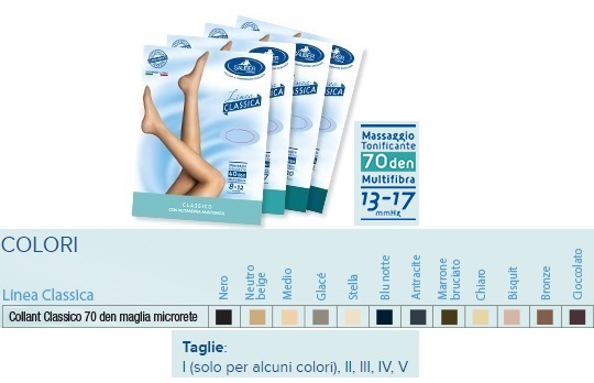 SAUBER COLLANT 70 DENARI MAGLIA MICRORETE NEUTRO BEIGE 3 LINEA CLASSICA - Farmadott.it
