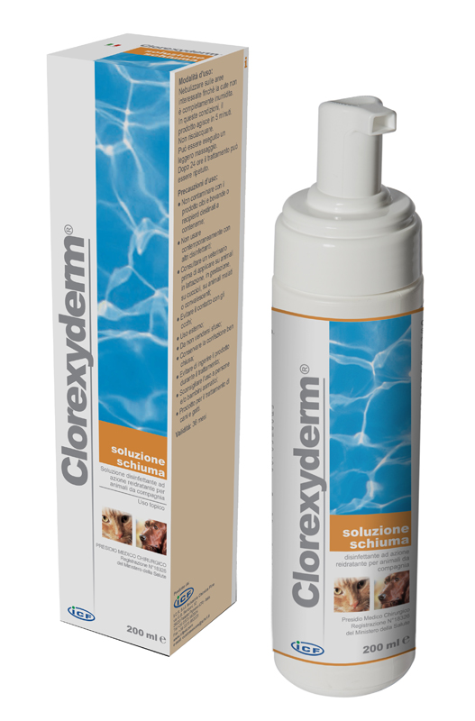 CLOREXYDERM SOLUZIONE SCHIUMA 200 ML - Farmadott.it