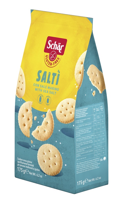 SCHAR SALTI' CRACKER CON SALE MARINO SENZA LATTOSIO 175 G - Farmadott.it