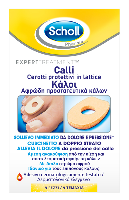 CEROTTO PROTETTIVO PER CALLI SCHOLL IN LATTICE 9 PEZZI - Farmadott.it