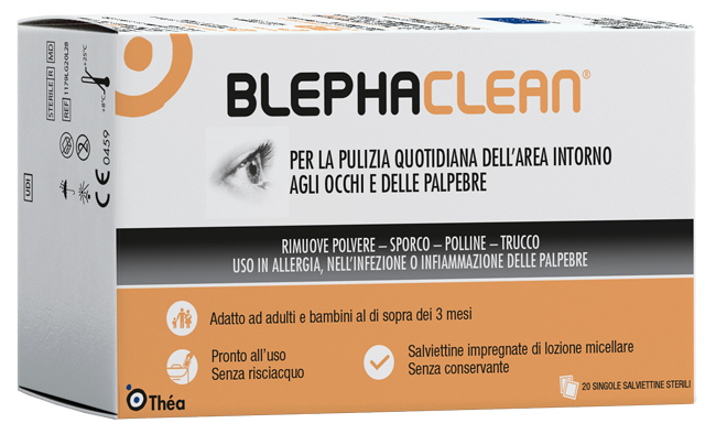 BLEPHACLEAN GARZE OCULARI STERILI A BASE DI ACIDO IALURONICO 20 PEZZI - Farmadott.it
