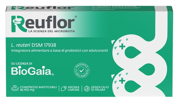 REUFLOR 10 COMPRESSE MASTICABILI AROMA LIMONE - Farmadott.it