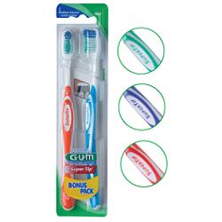 GUM SUPER TIP 463 COMPACT SPAZZOLINO MEDIO BONUS PACK 2 PEZZI - Farmadott.it
