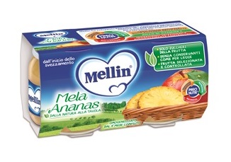 MELLIN OMOGENEIZZATO MELA ANANAS 100 G 2 PEZZI - Farmadott.it