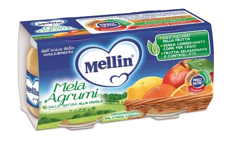 MELLIN OMOGENEIZZATO MELA AGRUMI 100 G 2 PEZZI - Farmadott.it