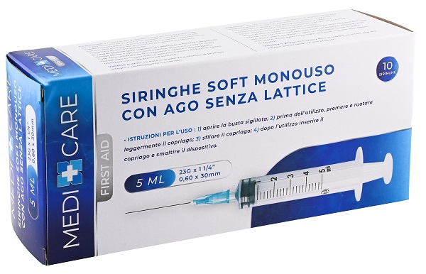 SIRINGA SOFT CAPACITA' 5ML AGO GAUGE 23 CONFEZIONE 10 PEZZI GAMMADIS - Farmadott.it