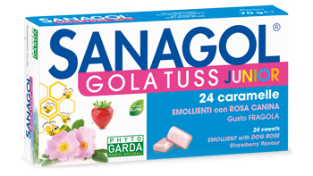 SANAGOL GOLA TUSS JUNIOR FRAGOLA 24 CARAMELLE - Farmadott.it