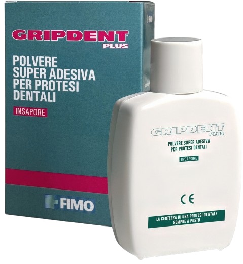 GRIPDENT PLUS POLVERE SUPER ADESIVA PER PROTESI DENTALI 40 G - Farmadott.it