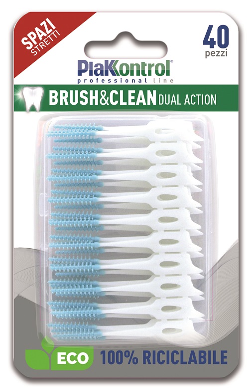 PLAKKONTROL BRUSH & CLEAN SCOVOLINI SPAZI STRETTI 40 PEZZI - Farmadott.it