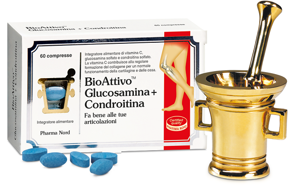 BIOATTIVO GLUCOSAMINA + CONDROITINA 60 COMPRESSE - Farmadott.it