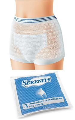 MUTANDINA ELASTICA RETTANGOLARE A RETE SERENITY S 3 PEZZI - Farmadott.it