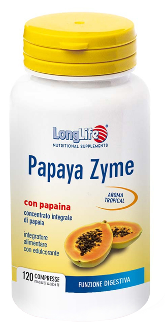 LONGLIFE PAPAYA ZYME 120 COMPRESSE MASTICABILI - Farmadott.it