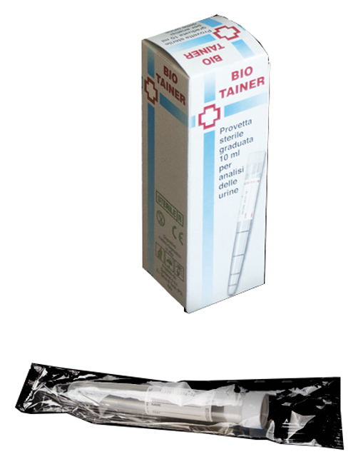 BIO TAINER PROVETTA STERILE PER URINA 10 ML - Farmadott.it