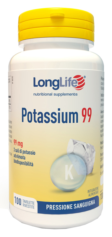 LONGLIFE POTASSIUM 99 100 TAVOLETTE RIVESTITE - Farmadott.it