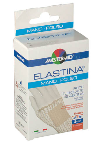 RETE TUBOLARE ELASTICA IPOALLERGENICA MASTER-AID ELASTINA MANO/POLSO 3 MT IN TENSIONE CALIBRO 3 CM - Farmadott.it