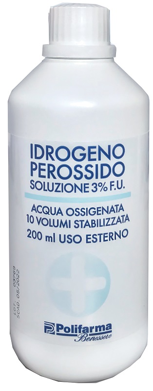 PEROSSIDO IDROGENO 3% 200 ML ACQUA OSSIGENATA 10 VOLUMI STABILIZZATA - Farmadott.it