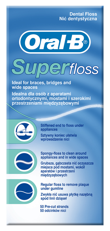 ORALB SUPERFLOSS FILO INTERDENTALE 50 FILI - Farmadott.it