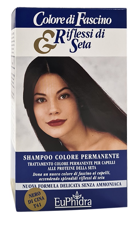 EUPHIDRA COLORE DI FASCINO & RIFLESSI DI SETA SHAMPOO COLORE PERMANENTE 41 NERO DI CINA 120 ML - Farmadott.it