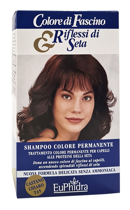 EUPHIDRA COLORE DI FASCINO & RIFLESSI DI SETA SHAMPOO COLORE PERMANENTE 45 CASTANO CHIARO 120 ML - Farmadott.it