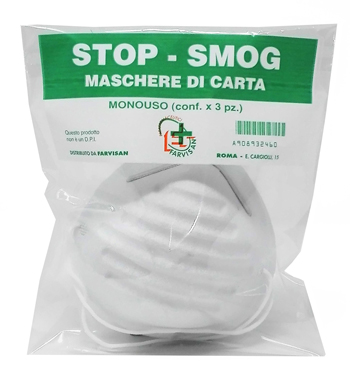 MASCHERE DI CARTA STOP-SMOG MONOUSO 3 PEZZI - Farmadott.it