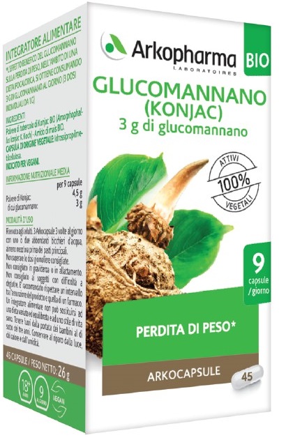 ARKO CAPSULE GLUCOMANNANO BIO 45 CAPSULE - Farmadott.it