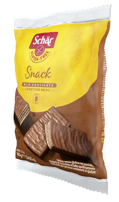 SCHAR SNACK CON CIOCCOLATO AL LATTE E NOCCIOLE 3 WAFER X 35 G - Farmadott.it