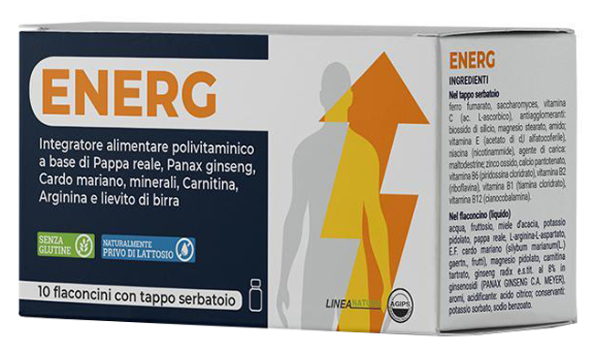 ENERG 10 FLACONCINI 10 ML CON TAPPO SERBATOIO - Farmadott.it