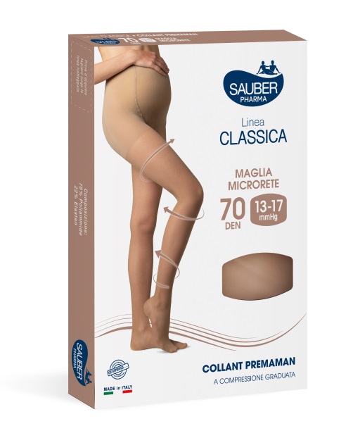 SAUBER COLLANT 70 DENARI PREMAMAN MAGLIA MICRORETE NEUTRO BEIGE 5 LINEA CLASSICA - Farmadott.it