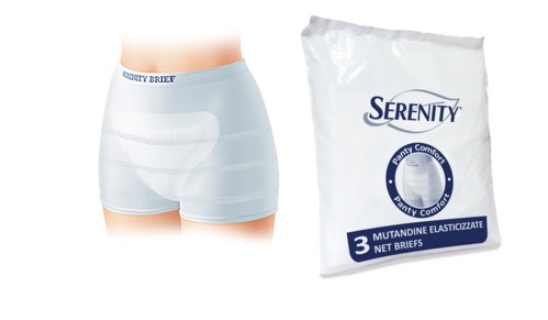 MUTANDINA A RETE PER INCONTINENZA SERENITY PANTY COMFORT L 3 PEZZI - Farmadott.it