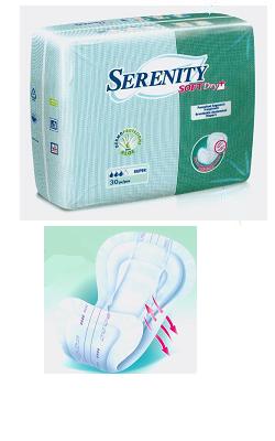 PANNOLONE PER INCONTINENZA SAGOMATO SERENITY SOFTDRY+ ALOE SUPER 30 PEZZI - Farmadott.it