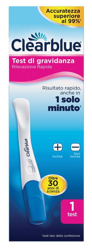 TEST DI GRAVIDANZA CLEARBLUE RILEVAZIONE RAPIDA 1 PEZZO - Farmadott.it