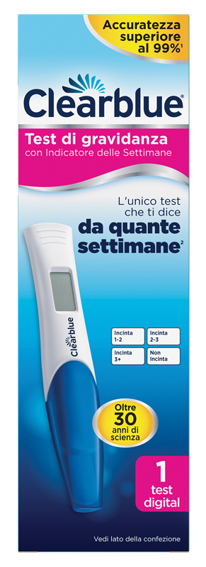 TEST DI GRAVIDANZA CLEARBLUE CON INDICATORE DELLE SETTIMANE 1 PEZZO - Farmadott.it