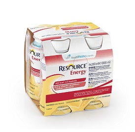 RESOURCE ENERGY VANIGLIA 4 BOTTIGLIE 200 ML NUOVO PACKAGING - Farmadott.it