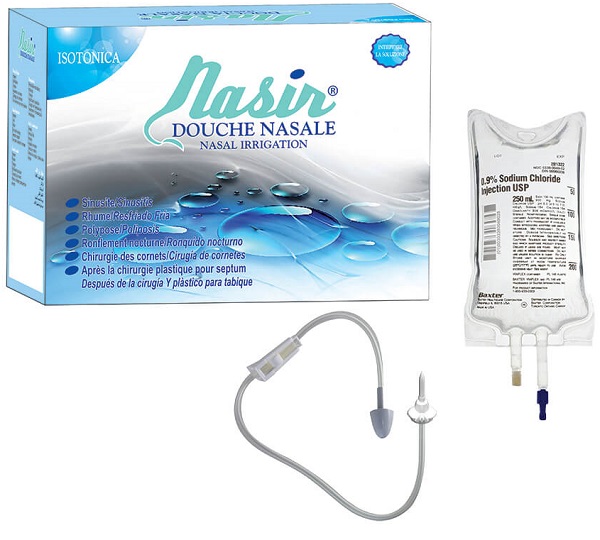 NASIR DOCCIA NASALE CON SOLUZIONE FISIOLOGICA ISOTONICA 6 SACCHE 500 ML + 1 BLISTER - Farmadott.it