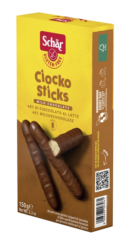 SCHAR CIOCKO STICK RICOPERTI DI CIOCCOLATO AL LATTE 150 G - Farmadott.it