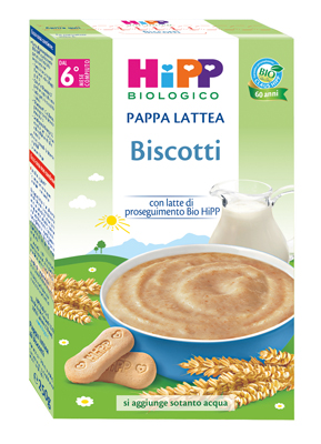 HIPP BIO PAPPA LATTEA BISCOTTI 250 G - Farmadott.it